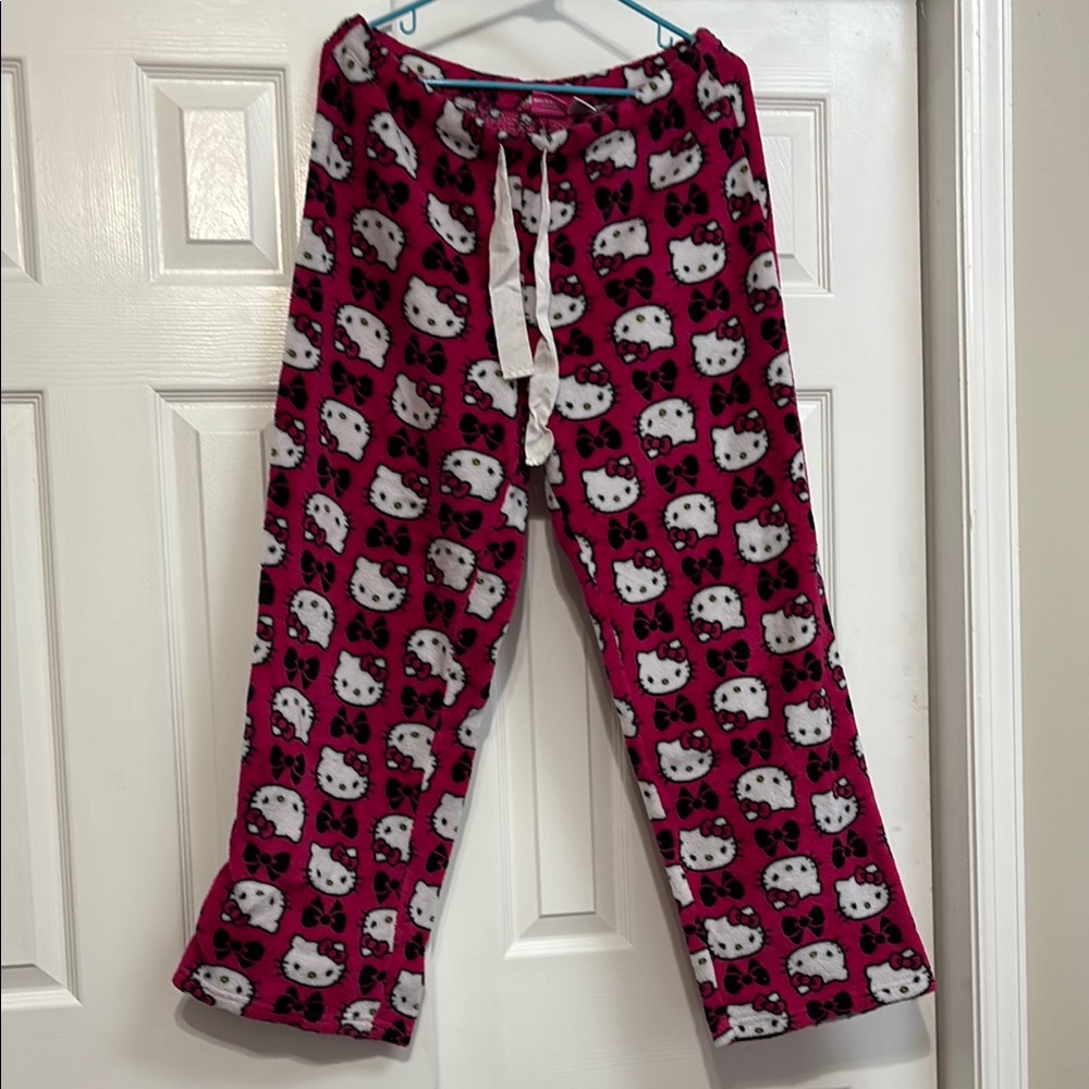 Hello Kitty Pink and White Cozy Pajama Pants